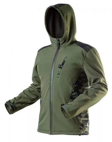 DZSEKI NEO 81-553-XL SOFTSHELL, VÍZ ÉS SZÉLÁLLÓ TEREPMINTÁS/OLIVA