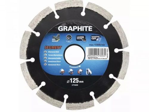 GYÉMÁNTVÁGÓ GRAPHITE  57H606 125MM SZEGM LÉZER