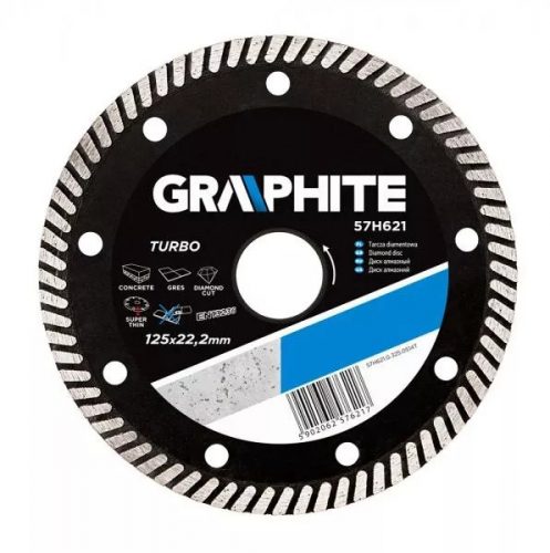 GYÉMÁNTVÁGÓ GRAPHITE  57H621 125MM TURBO VÉKONY