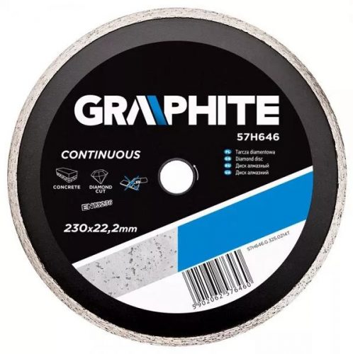 GYÉMÁNTVÁGÓ GRAPHITE  57H646 230MM VIZES