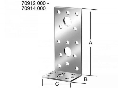 VORMANN DERÉKSZÖGŰ LEMEZ  70912 60X40X60 MM/20 DB