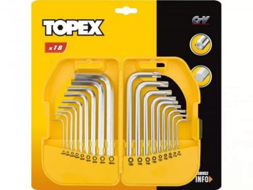 IMBUSZ ÉS TORXKULCS KLT TOPEX 35D952 18 R