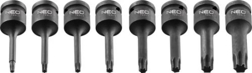 DUGÓKULCS KÉSZLET NEO 08-712 IMPACT TORX 1/2˝ 8 RÉSZES